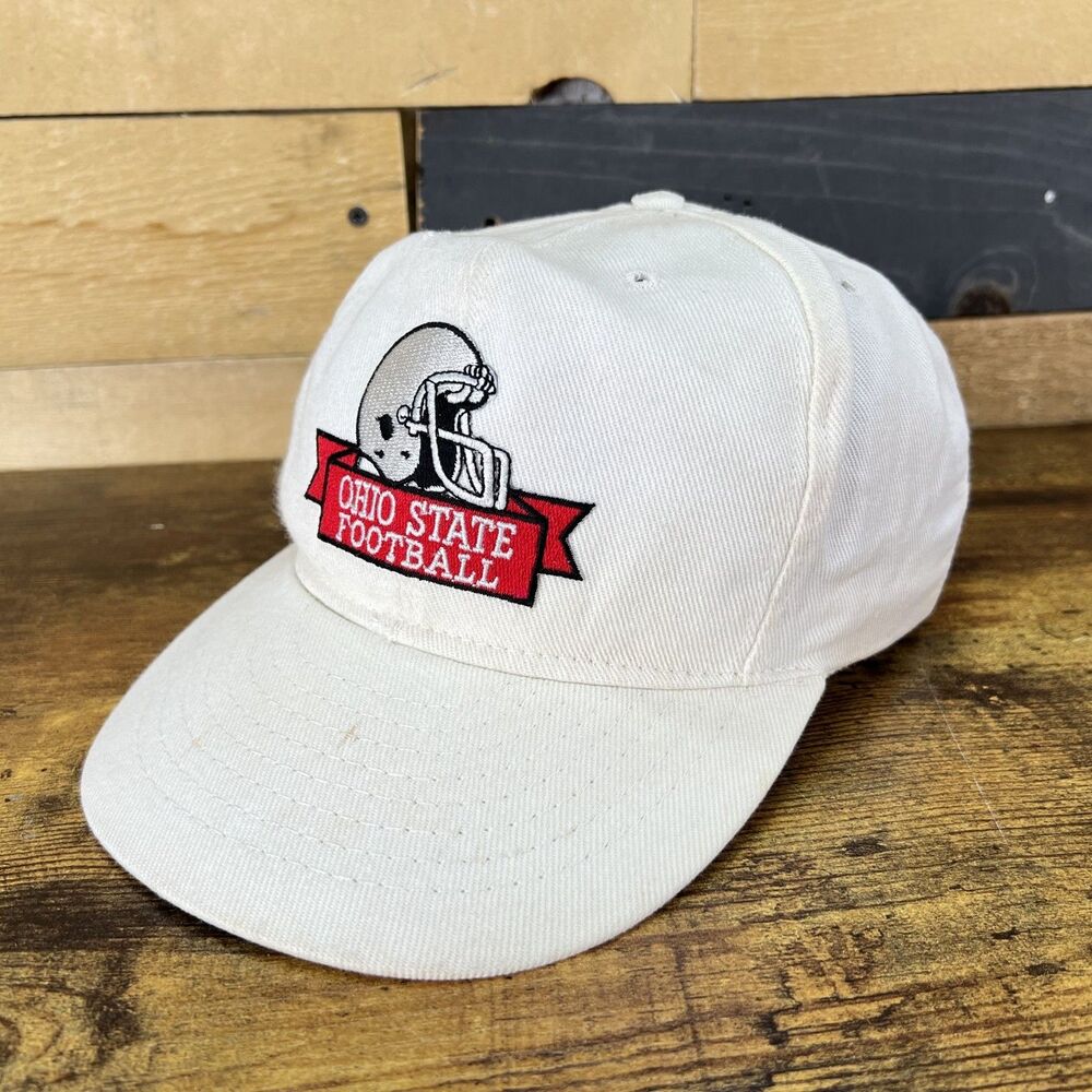 Ohio State Football White Snap Back University Square Adjustable Hat Baseball